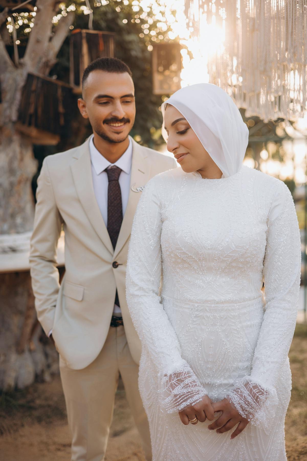 A toned sample wedding photograph