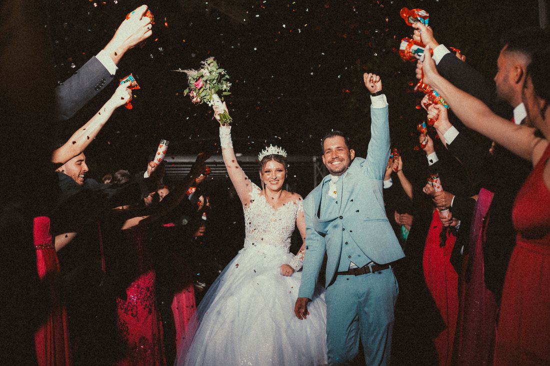 A toned sample wedding photograph